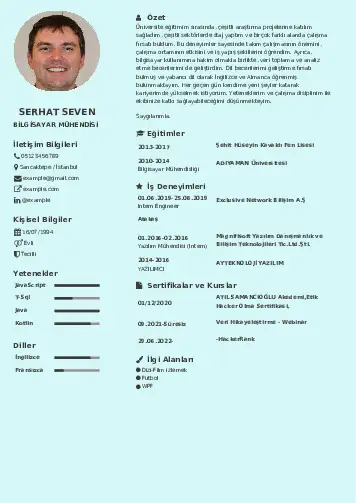 Bilgisayar Mühendisi CV Örnekleri cv indir